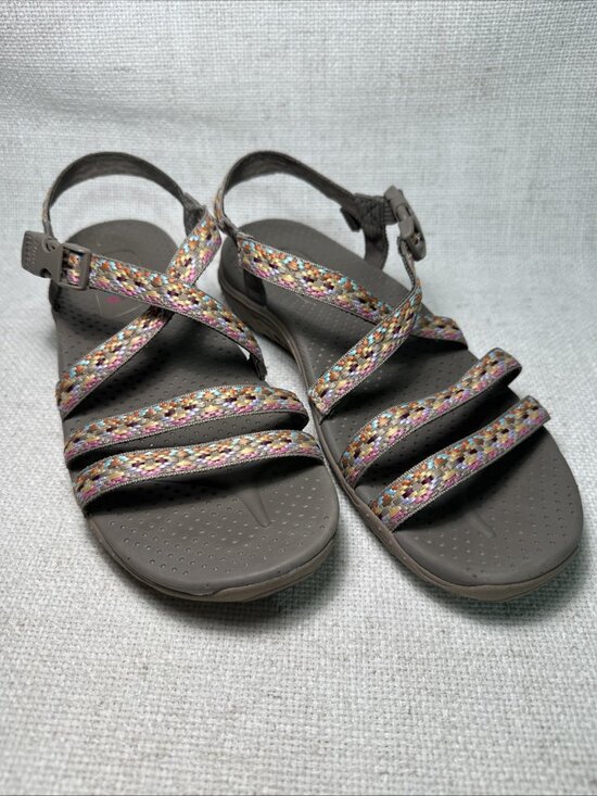 Skechers Shoes - Skechers Womens Reggae Dream Weaver Taupe Multi Size 12 Sandals Summer Beach